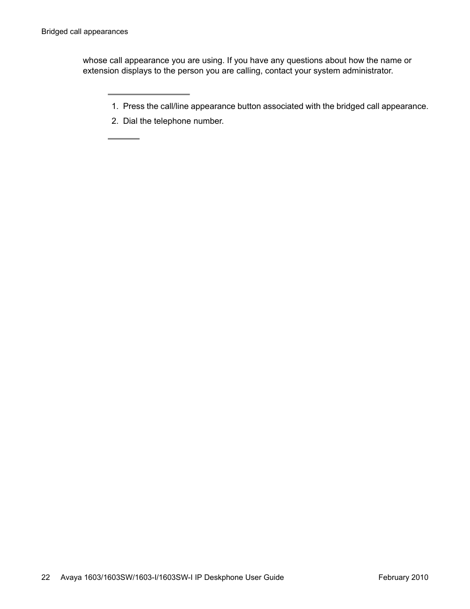 Avaya one-X 1603SW User Manual | Page 22 / 32