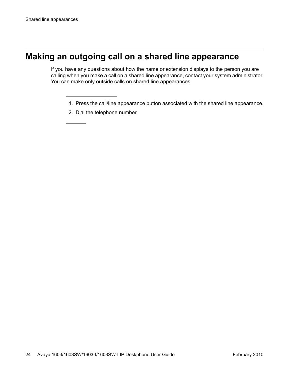 Avaya one-X 1603SW User Manual | Page 24 / 32