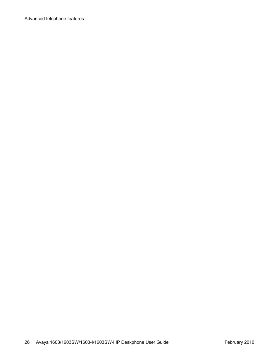 Avaya one-X 1603SW User Manual | Page 26 / 32