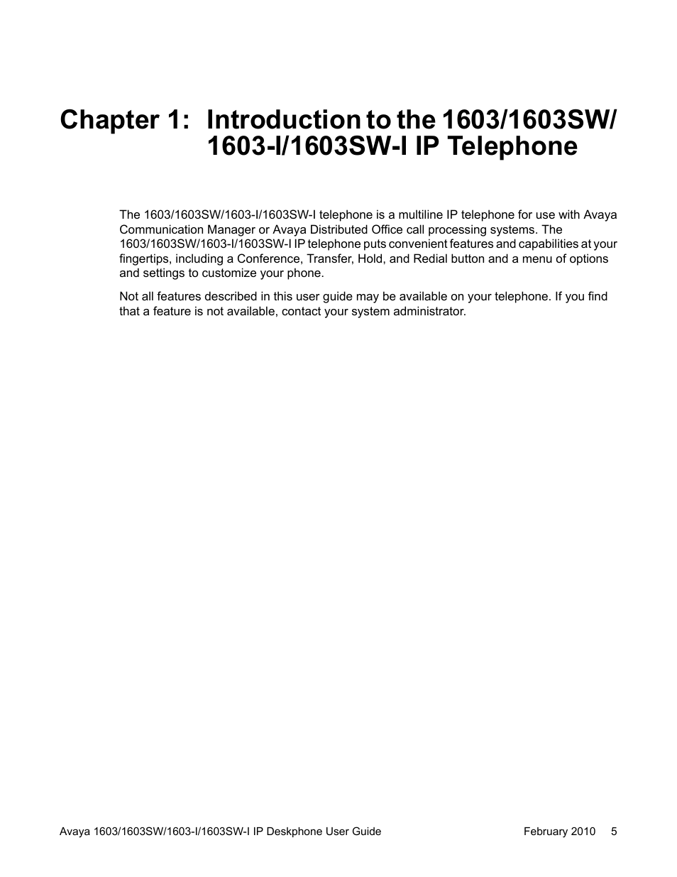 Avaya one-X 1603SW User Manual | Page 5 / 32