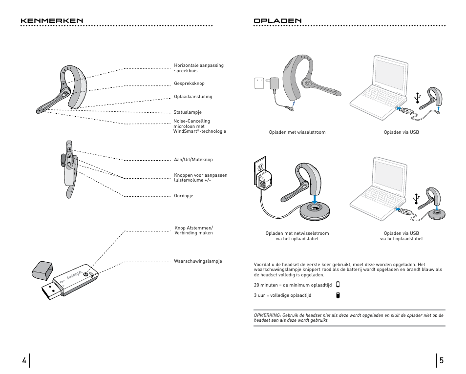 Kenmerken opladen | Avaya ABT35 User Manual | Page 145 / 182