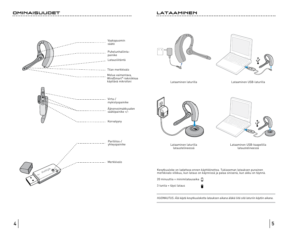 Ominaisuudet lataaminen | Avaya ABT35 User Manual | Page 35 / 182