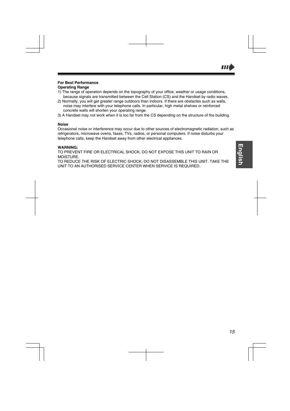 English | Panasonic KXTD7580CE User Manual | Page 15 / 80