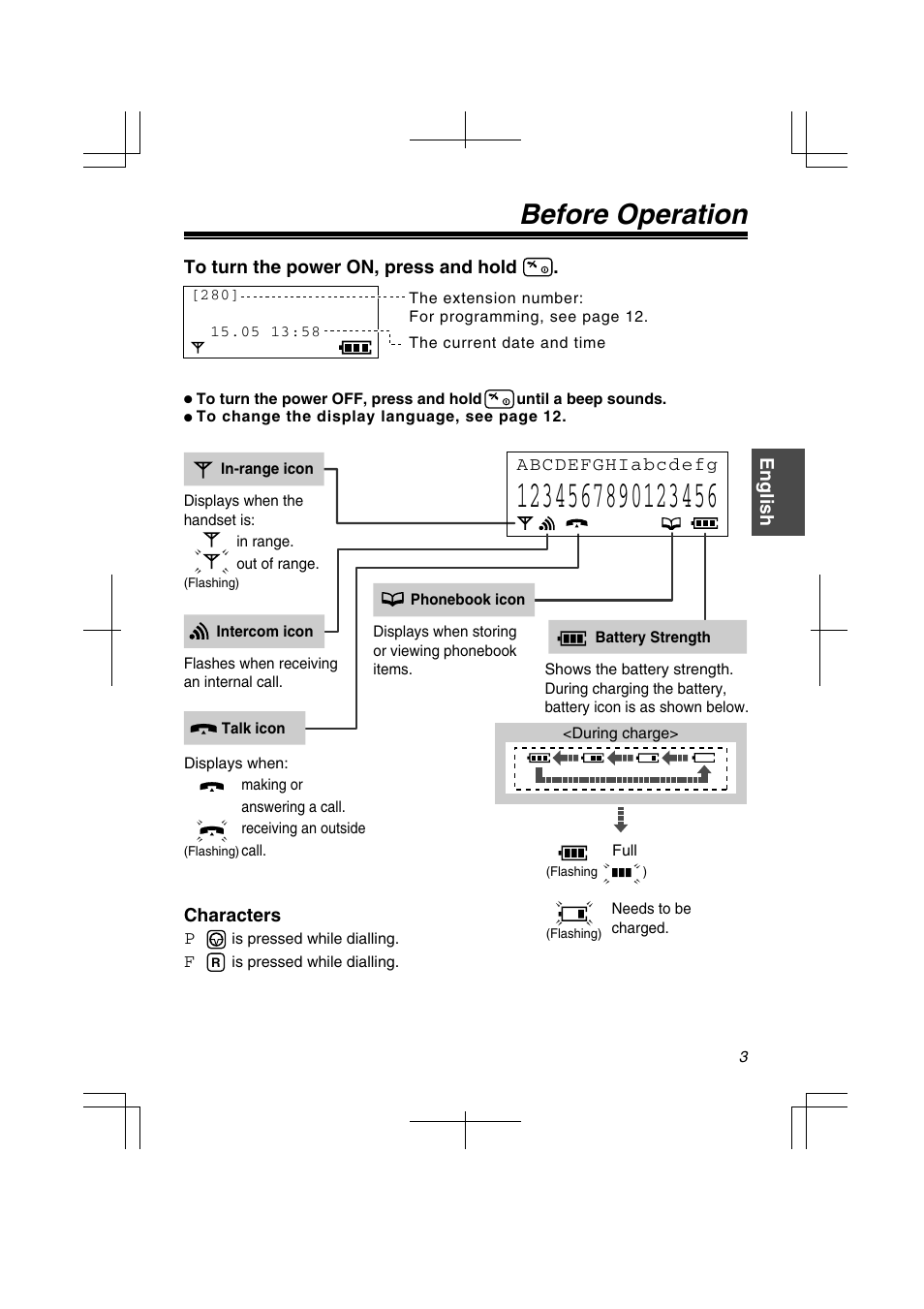 Before operation | Panasonic KXTD7580CE User Manual | Page 3 / 80