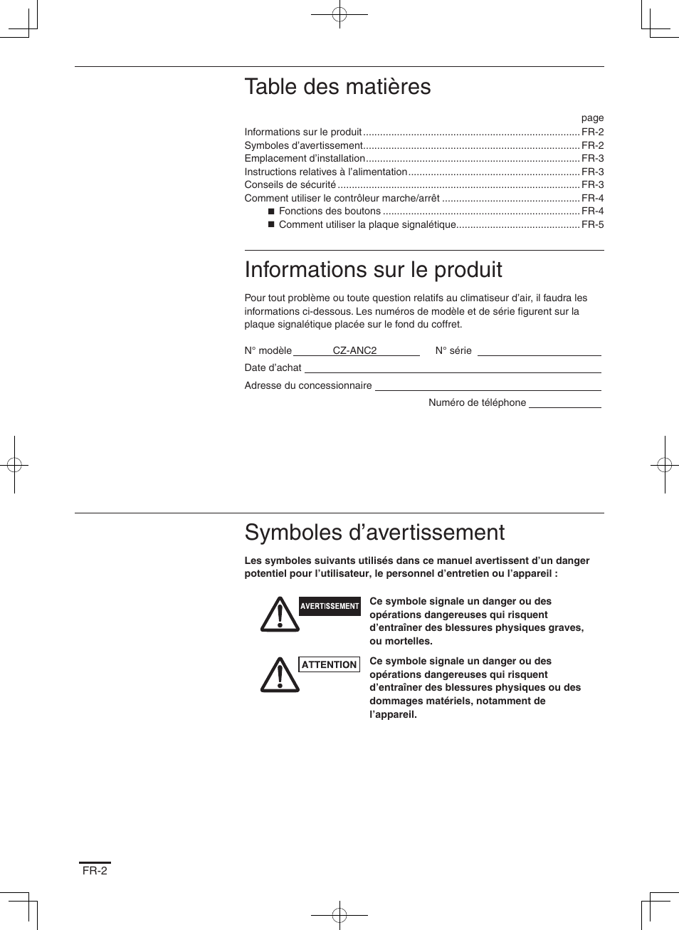 Panasonic CZANC2 User Manual | Page 6 / 38