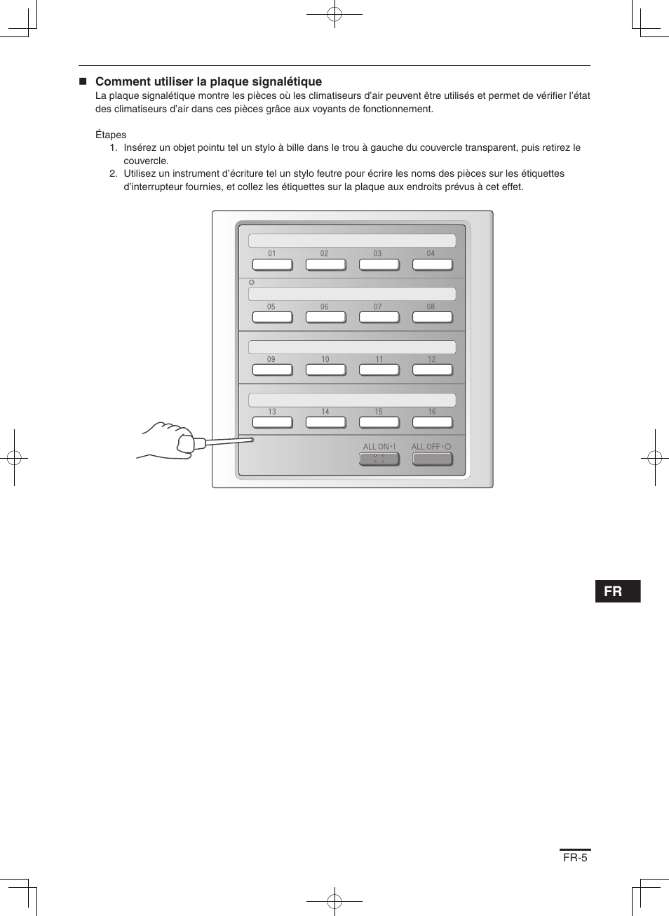 Comment utiliser la plaque signalétique | Panasonic CZANC2 User Manual | Page 9 / 38