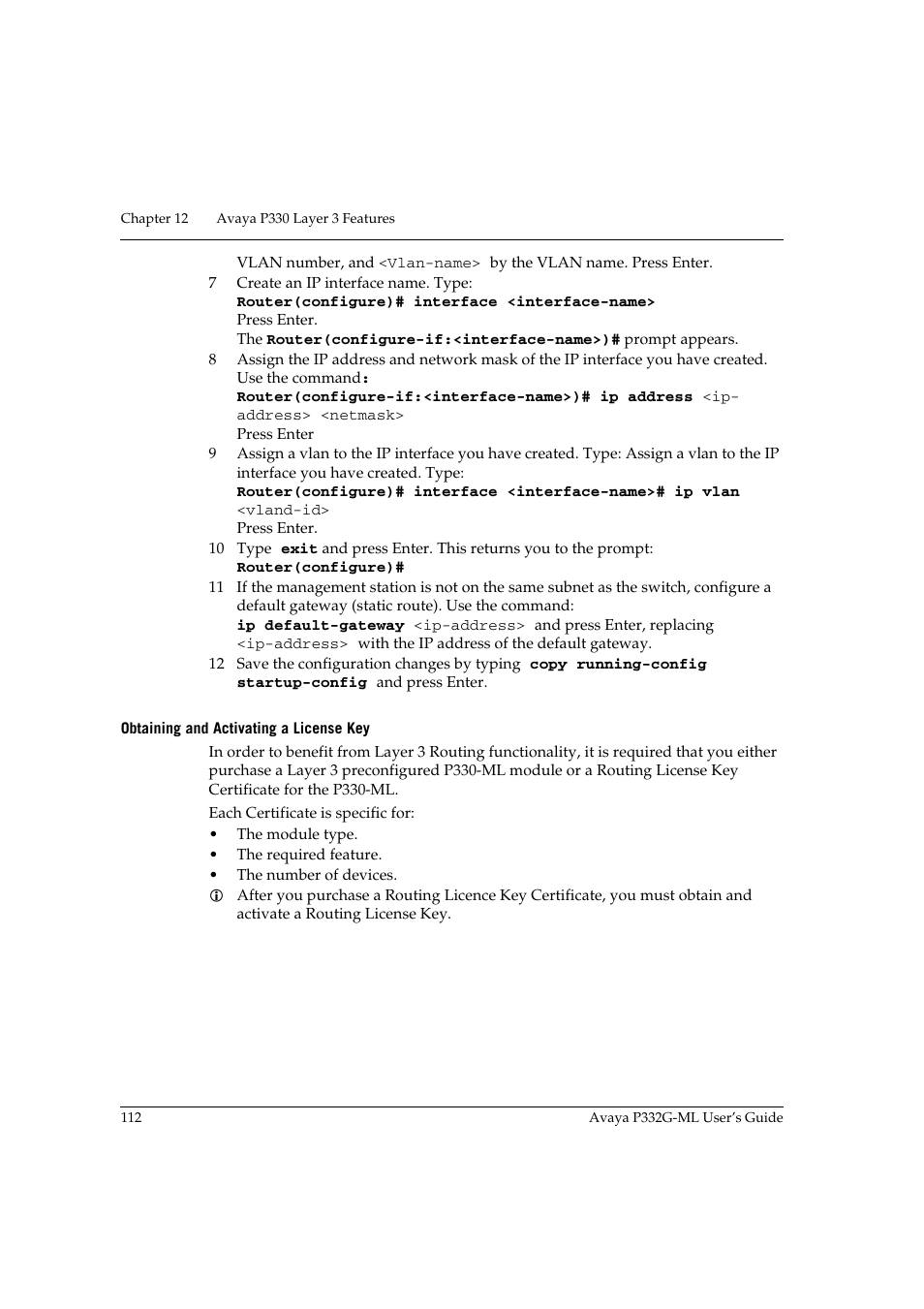 Obtaining and activating a license key | Avaya P332G-ML User Manual | Page 128 / 164
