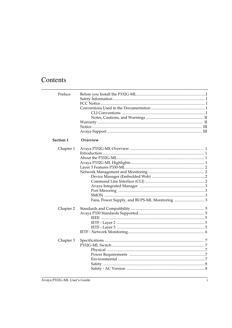 Avaya P332G-ML User Manual | Page 3 / 164