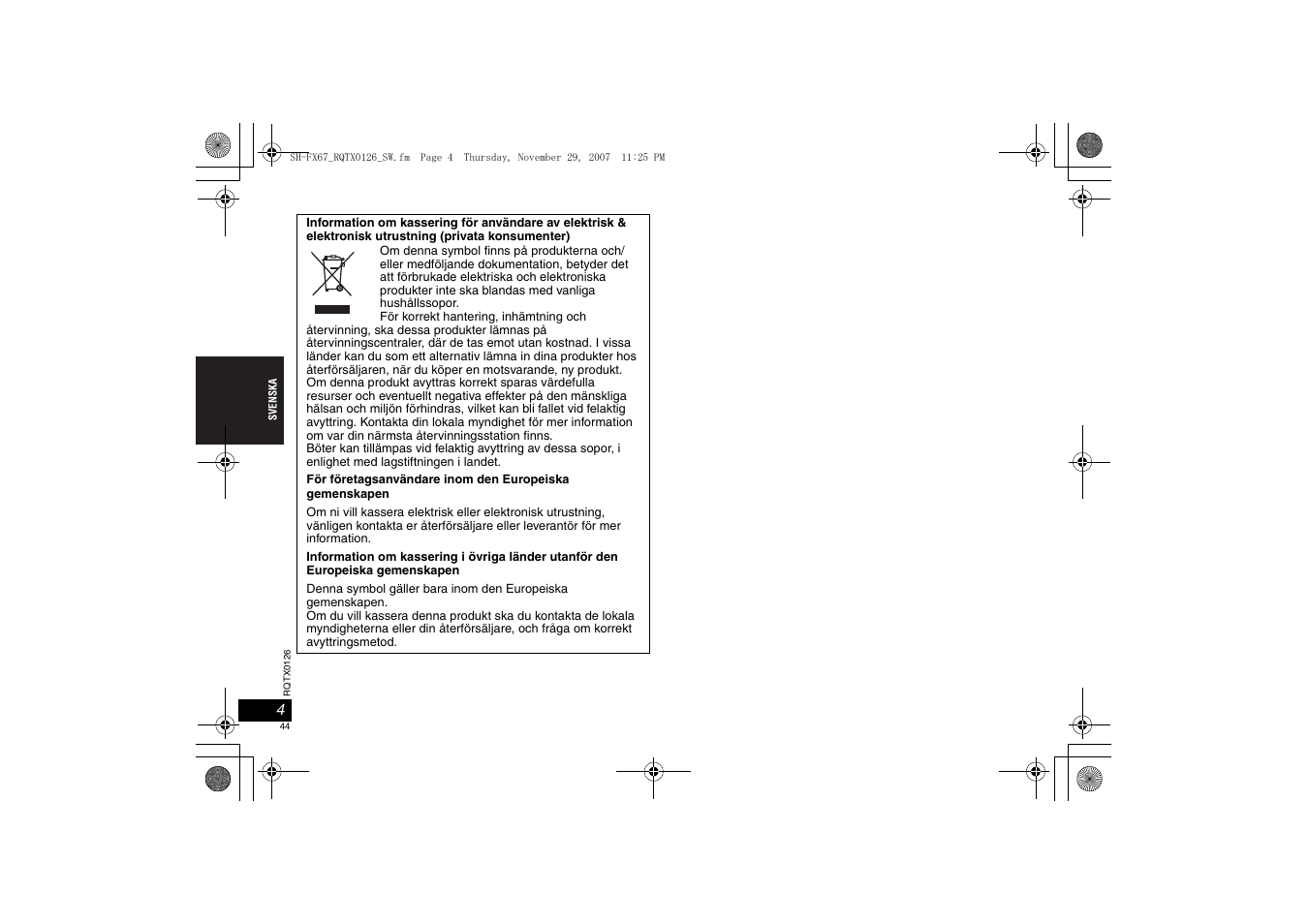 Panasonic SHFX67EK User Manual | Page 44 / 96