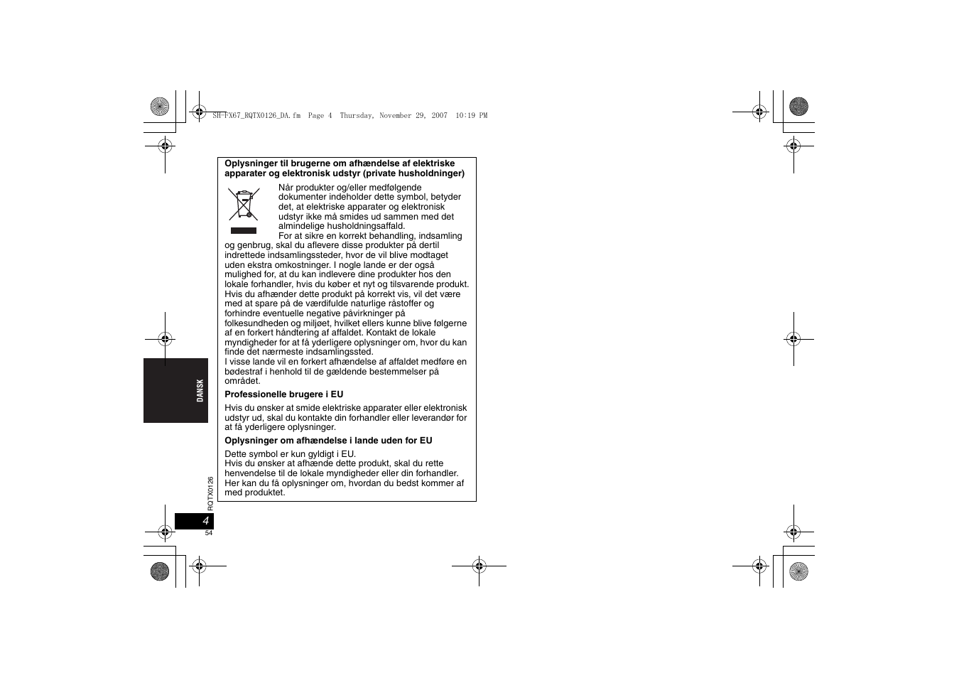 Panasonic SHFX67EK User Manual | Page 54 / 96