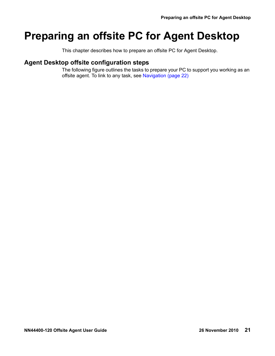 Preparing an offsite pc for agent desktop | Avaya NN44400-120 User Manual | Page 21 / 48