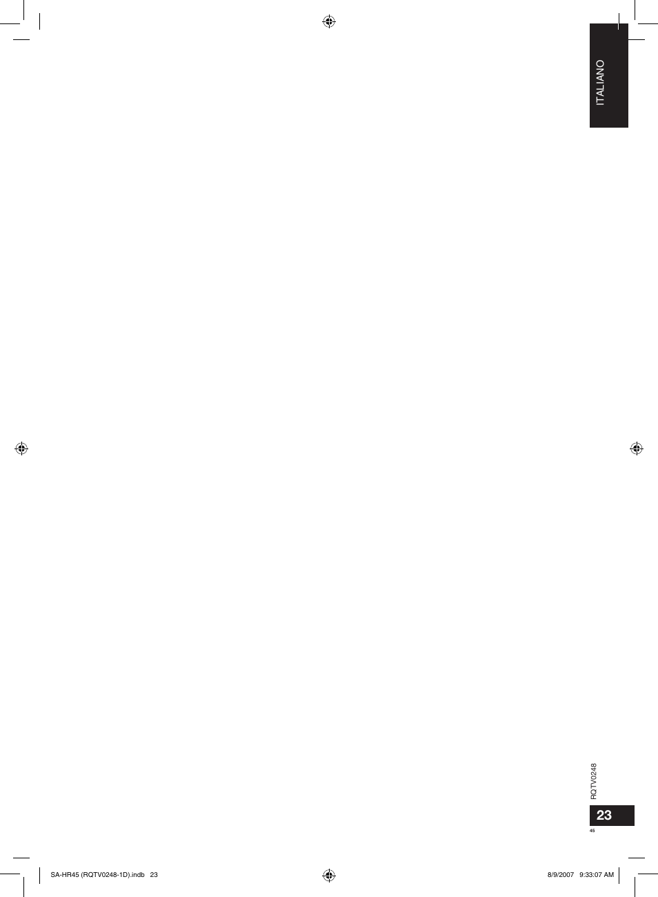 Panasonic SAHR45EG User Manual | Page 45 / 68
