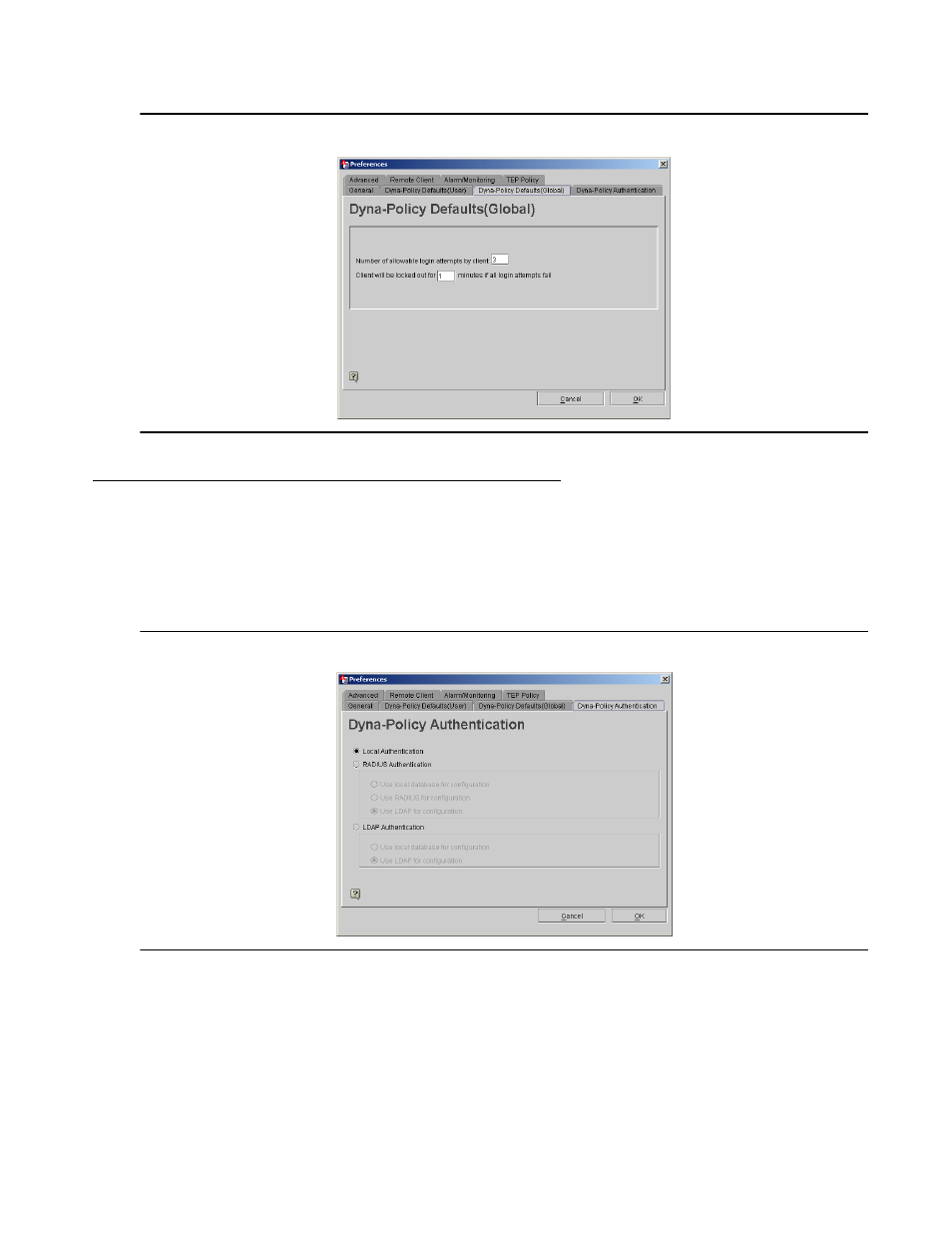 Dyna-policy authentication tab | Avaya 3.7 User Manual | Page 109 / 326