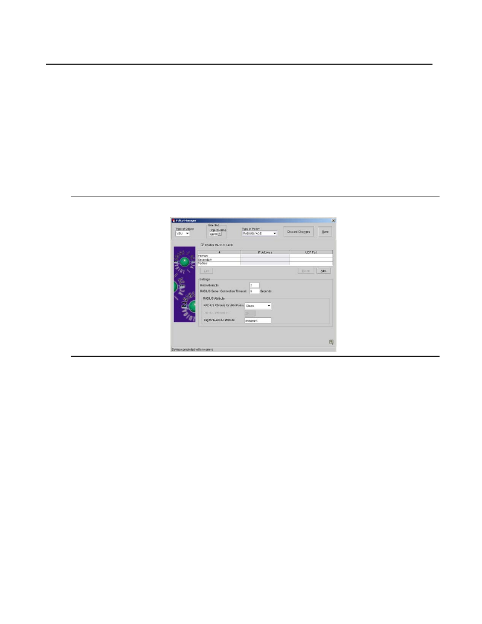 Radius/ace services, Enable radius/ace | Avaya 3.7 User Manual | Page 124 / 326