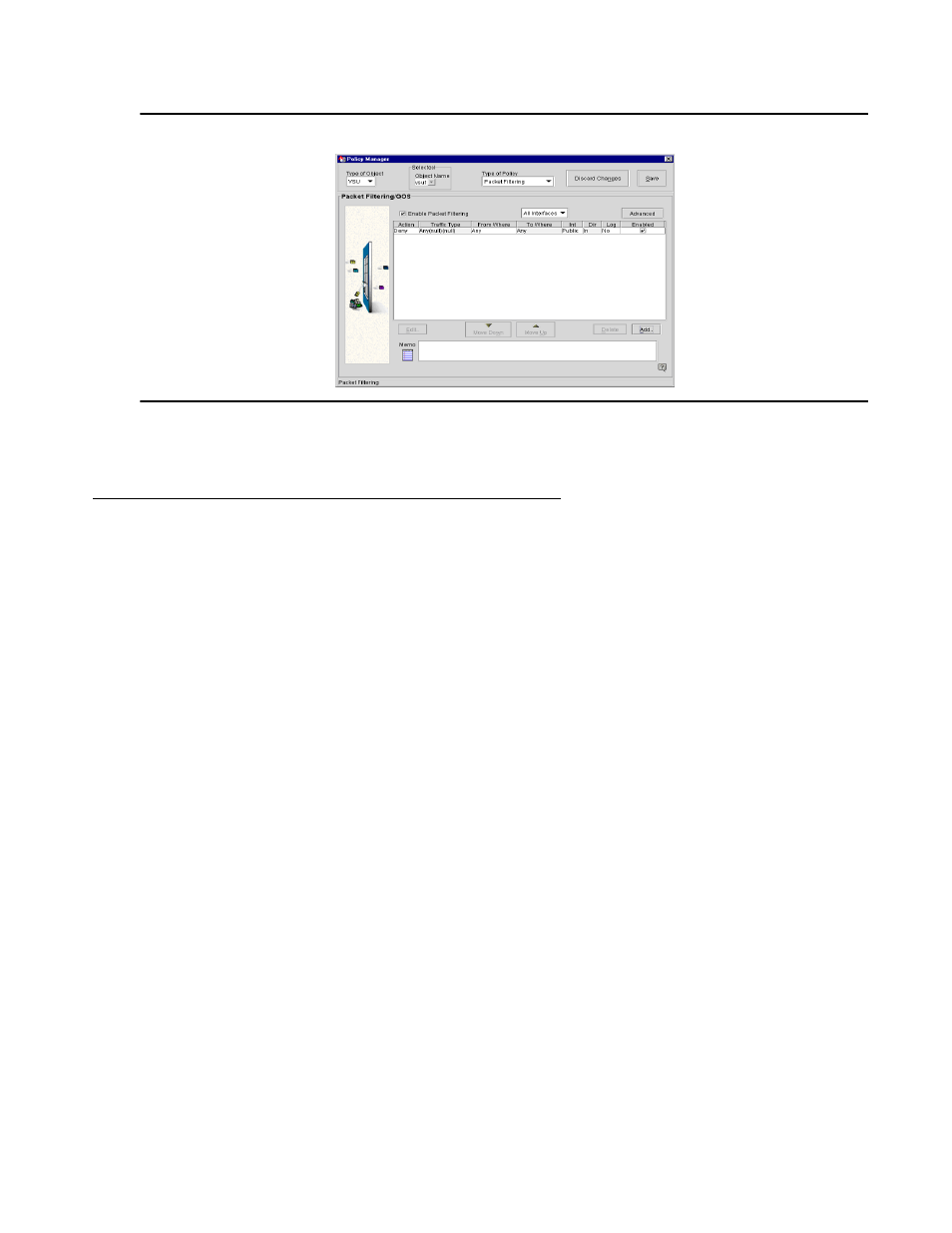 Advanced, Permit/deny non-vpn traffic radio buttons | Avaya 3.7 User Manual | Page 186 / 326