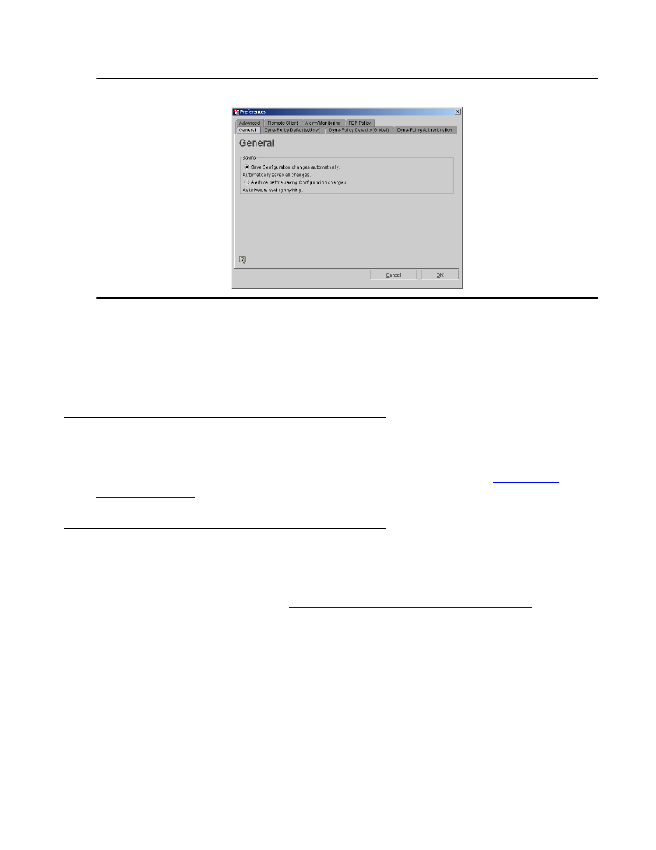 Dyna policy defaults (user), Dyna policy defaults (global) | Avaya 3.7 User Manual | Page 49 / 326