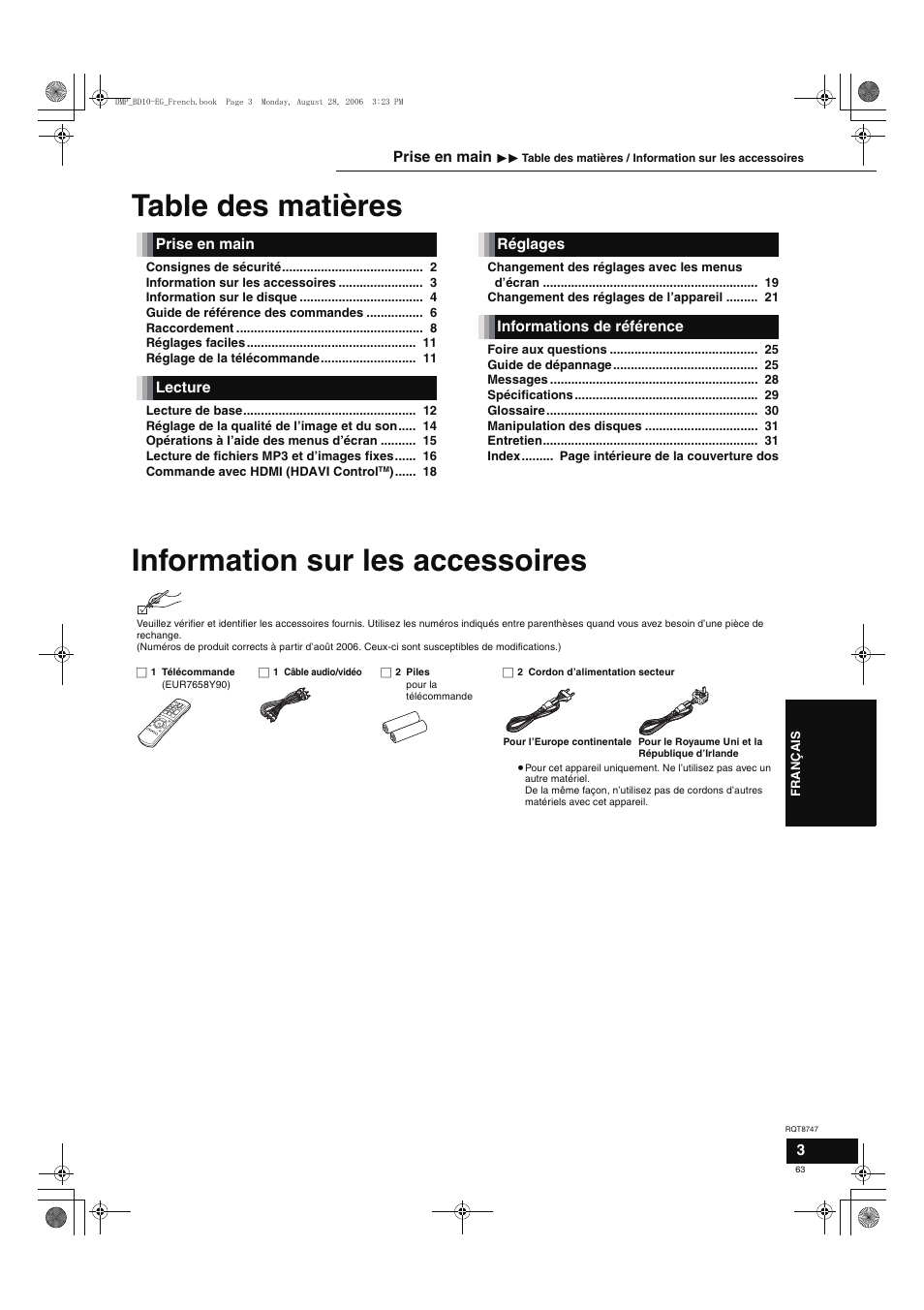 Panasonic DMPBD10 User Manual | Page 63 / 96