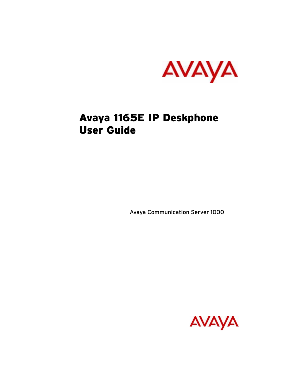 Avaya 1165E User Manual | 260 pages