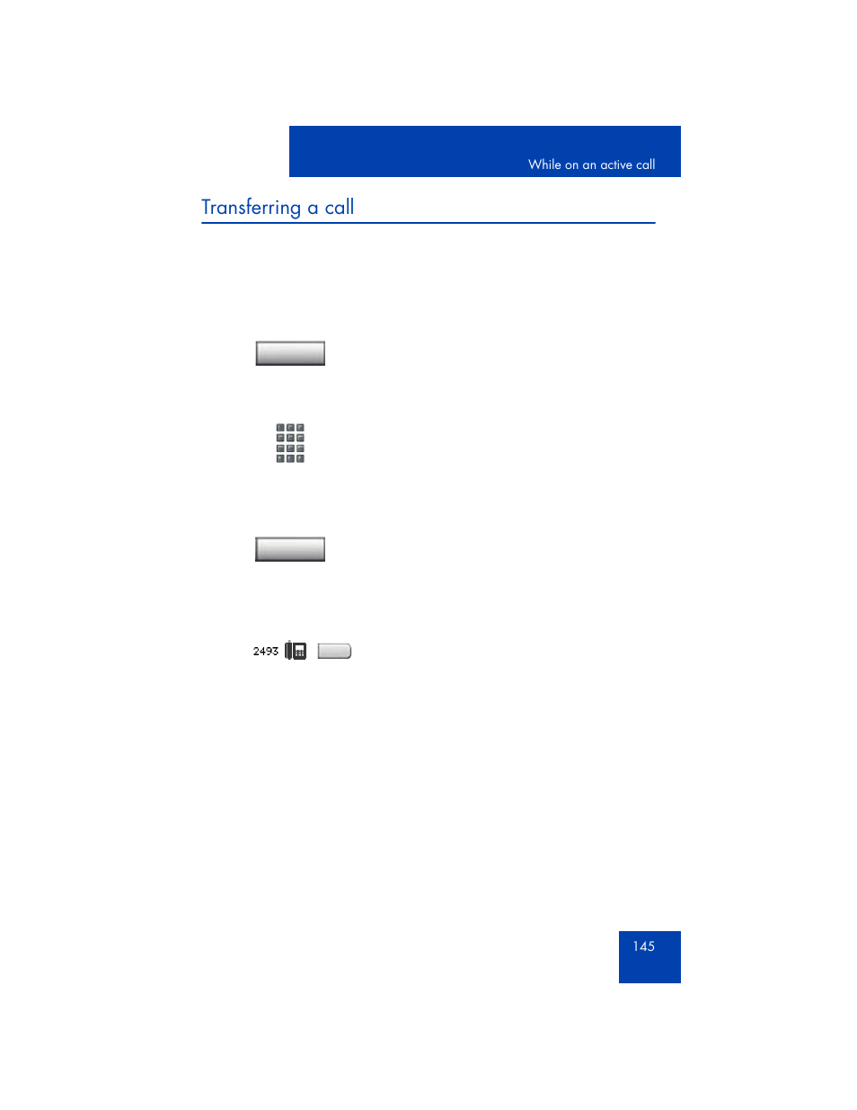 Transferring a call | Avaya 1165E User Manual | Page 145 / 260