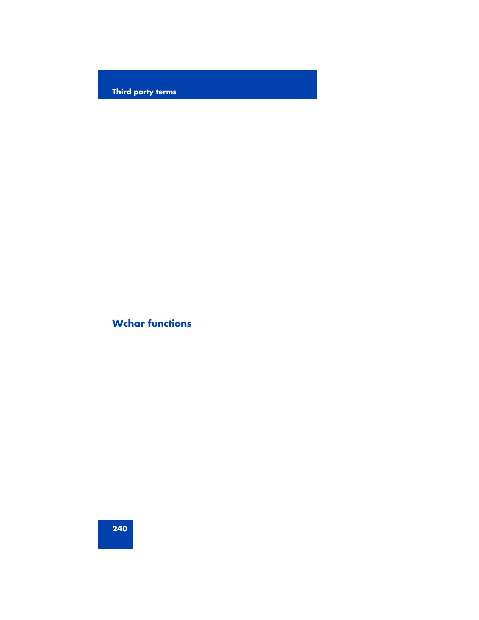 Wchar functions | Avaya 1165E User Manual | Page 240 / 260
