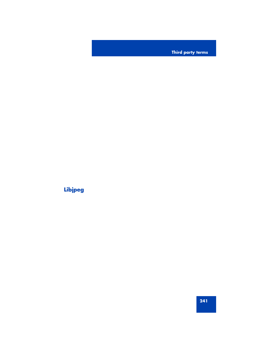 Libjpeg | Avaya 1165E User Manual | Page 241 / 260