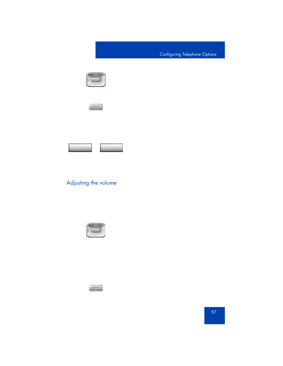 Adjusting the volume | Avaya 1165E User Manual | Page 57 / 260