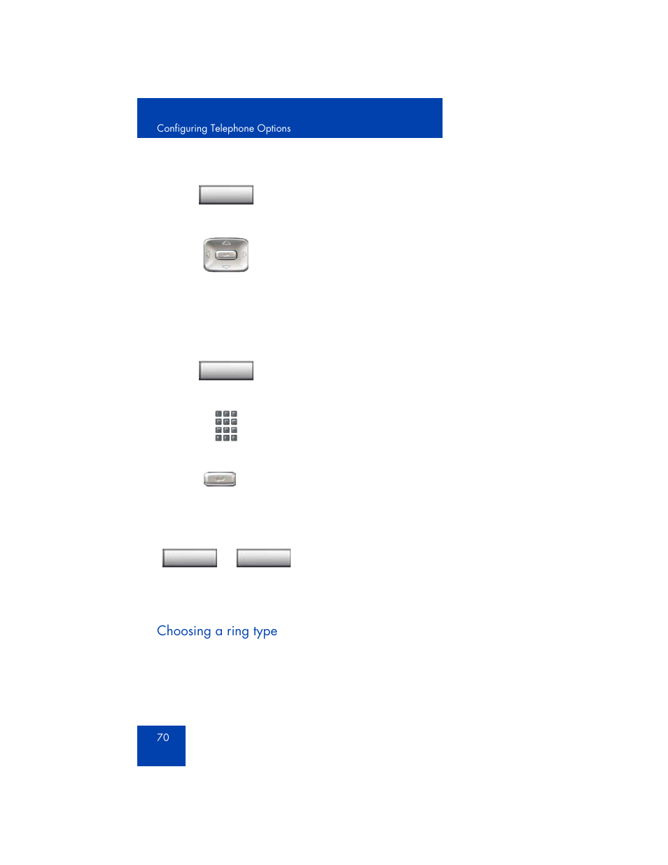 Choosing a ring type | Avaya 1165E User Manual | Page 70 / 260