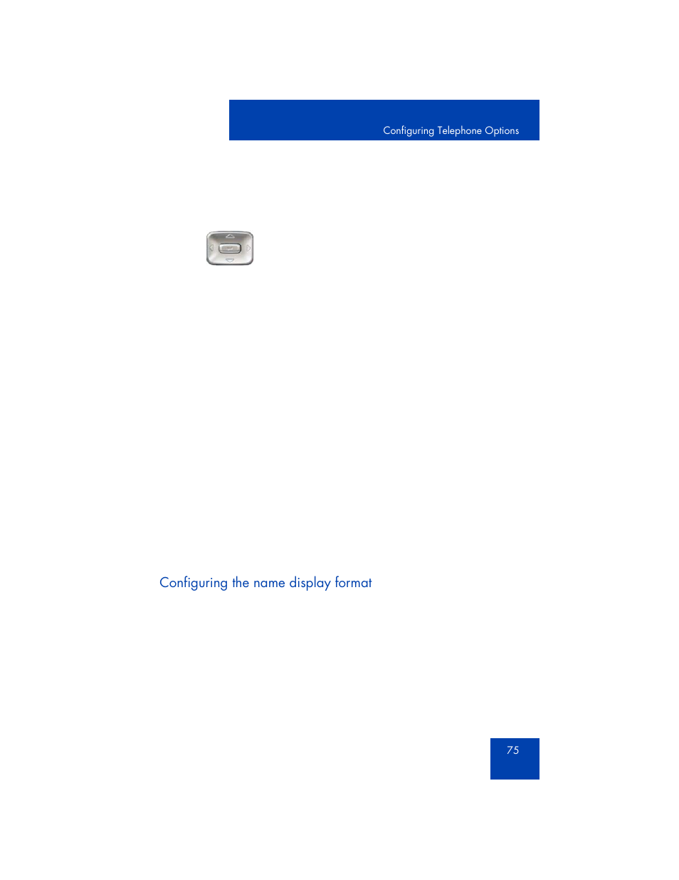 Configuring the name display format | Avaya 1165E User Manual | Page 75 / 260