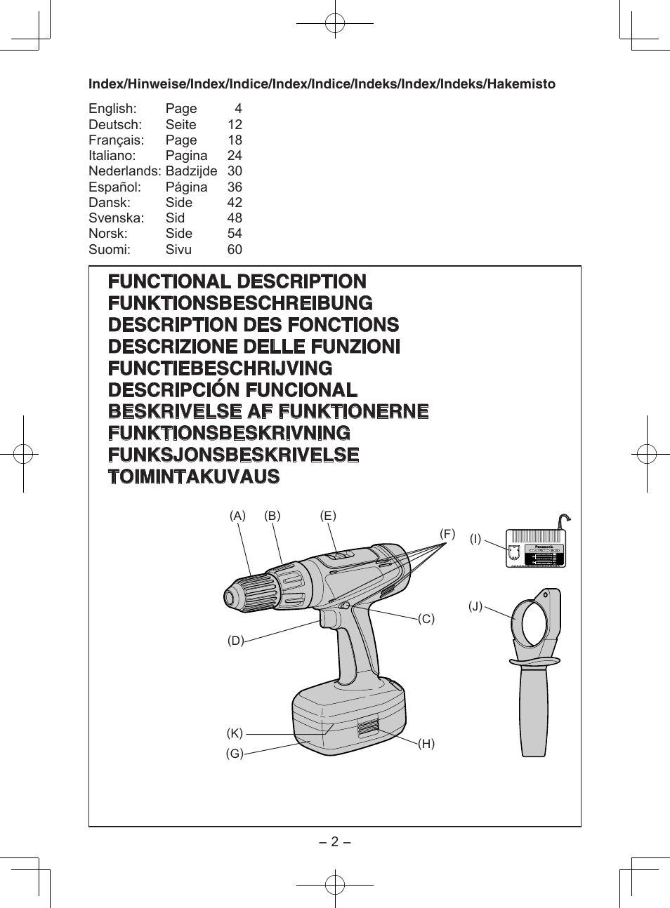 Panasonic EY6950GQKW User Manual | Page 2 / 68