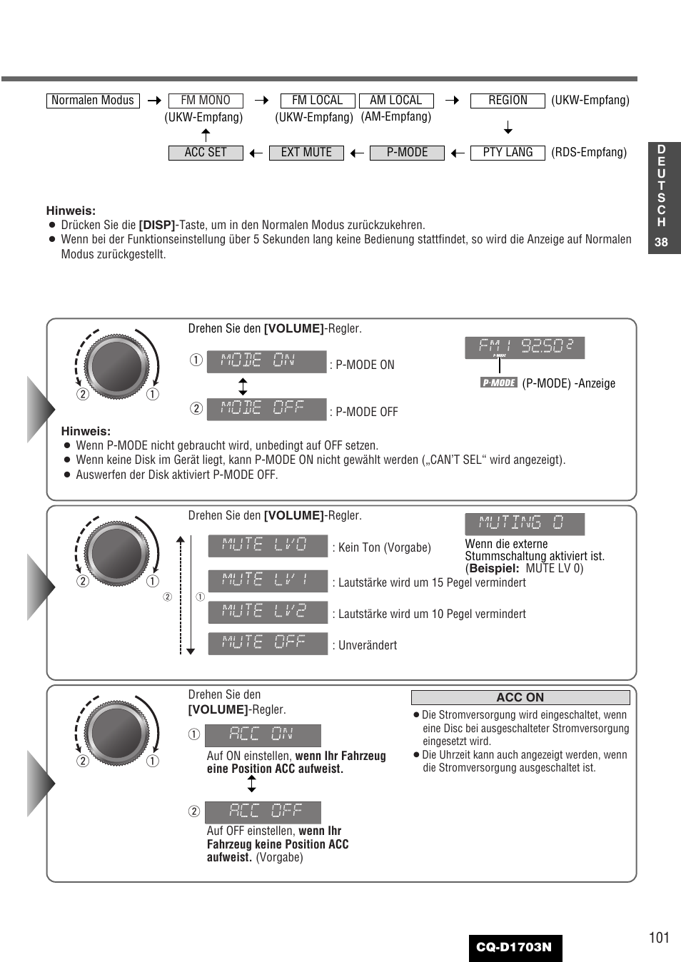 Panasonic CQD1703N User Manual | Page 39 / 64