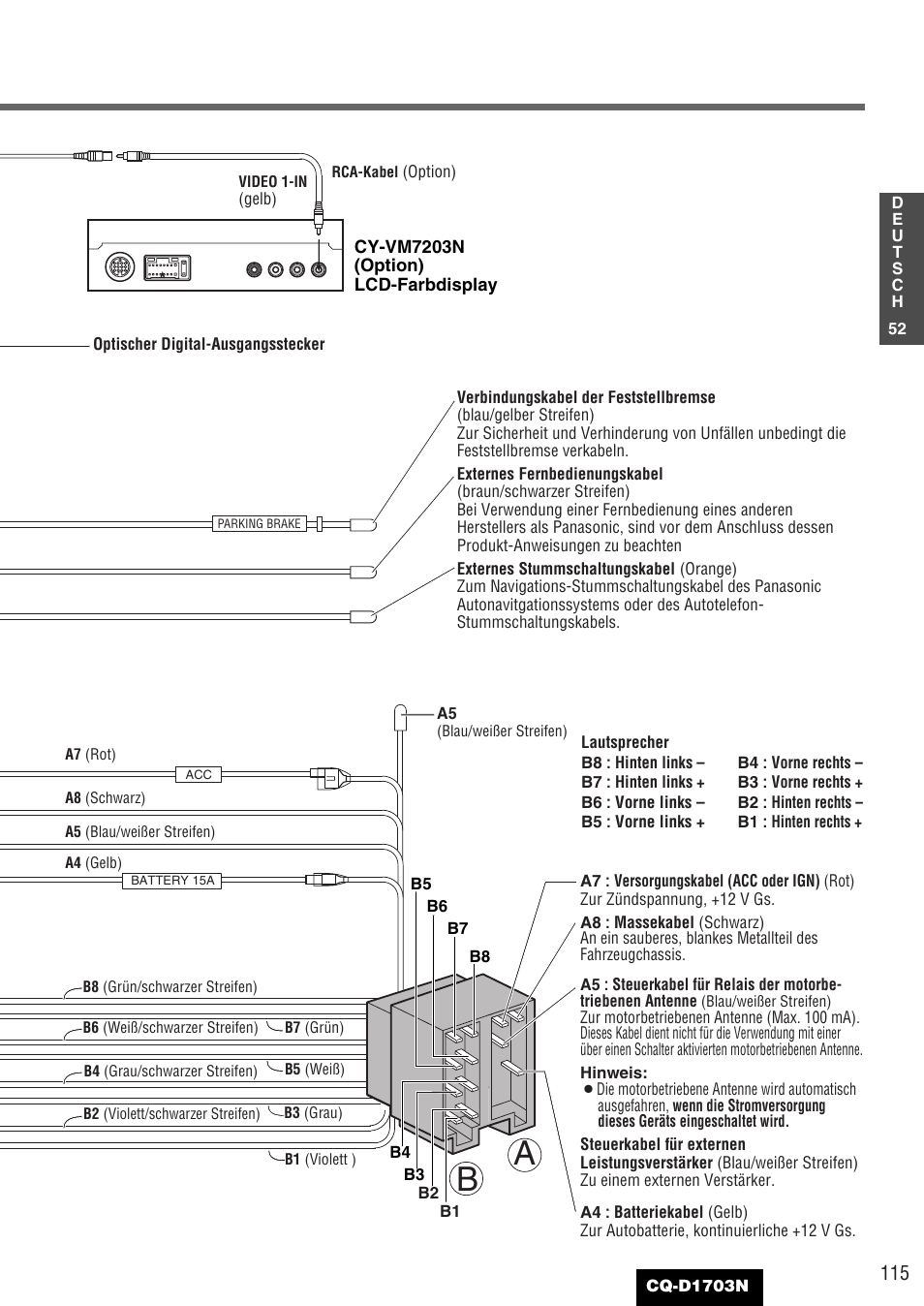 Panasonic CQD1703N User Manual | Page 53 / 64