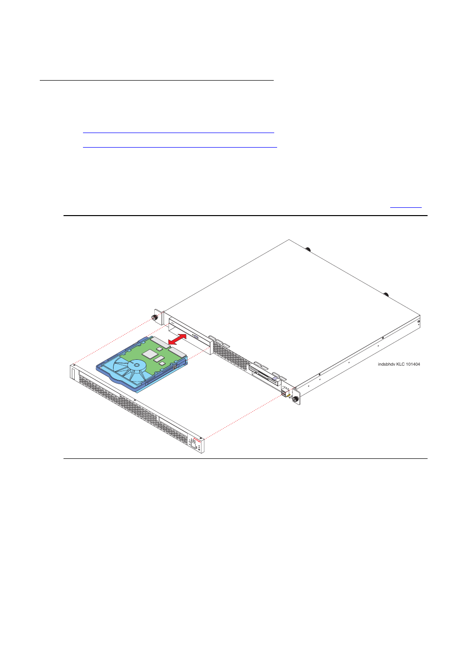 Replacing the hard drive in an x306 ibm server, Removing the hard drive from the x306 ibm server, Replacing the hard drive in an x306 | Ibm server | Avaya R3.0 User Manual | Page 18 / 38