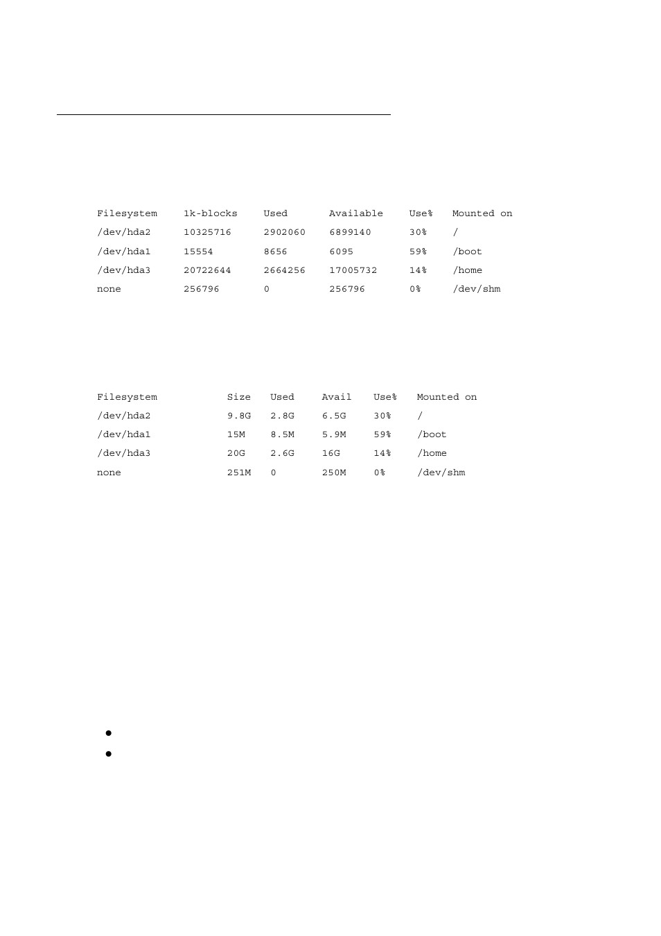 File systems, Virtual memory, Space used by files in a directory | Avaya R3.0 User Manual | Page 25 / 38