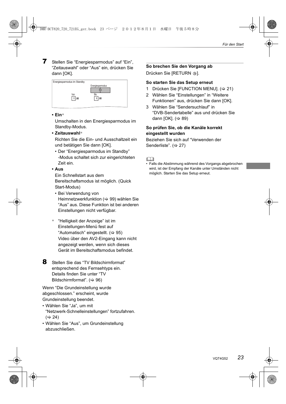 Panasonic DMRBCT720EG User Manual | Page 23 / 128