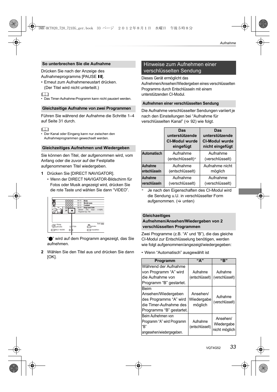 Panasonic DMRBCT720EG User Manual | Page 33 / 128