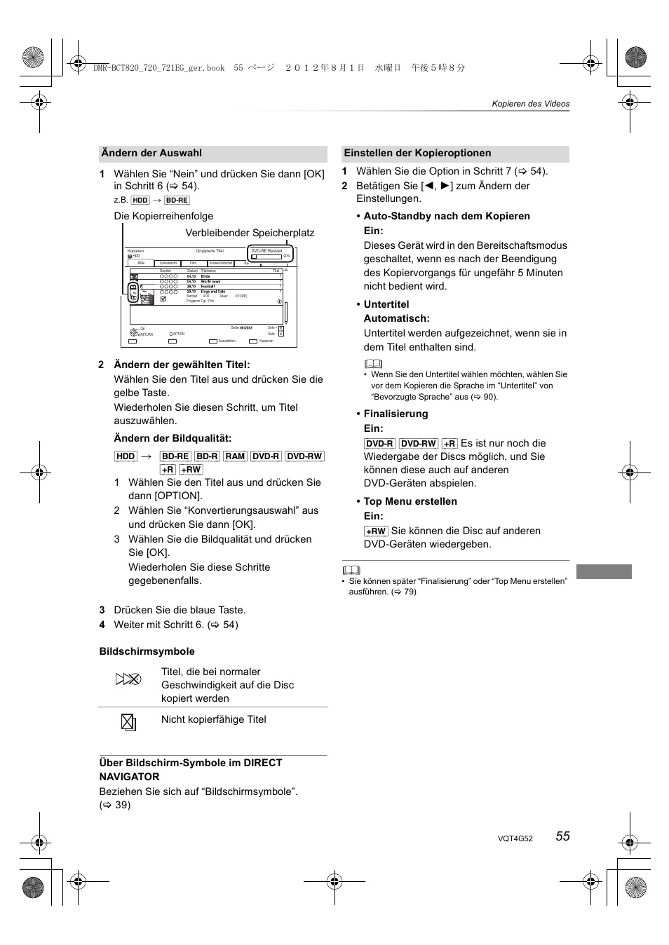 Panasonic DMRBCT720EG User Manual | Page 55 / 128