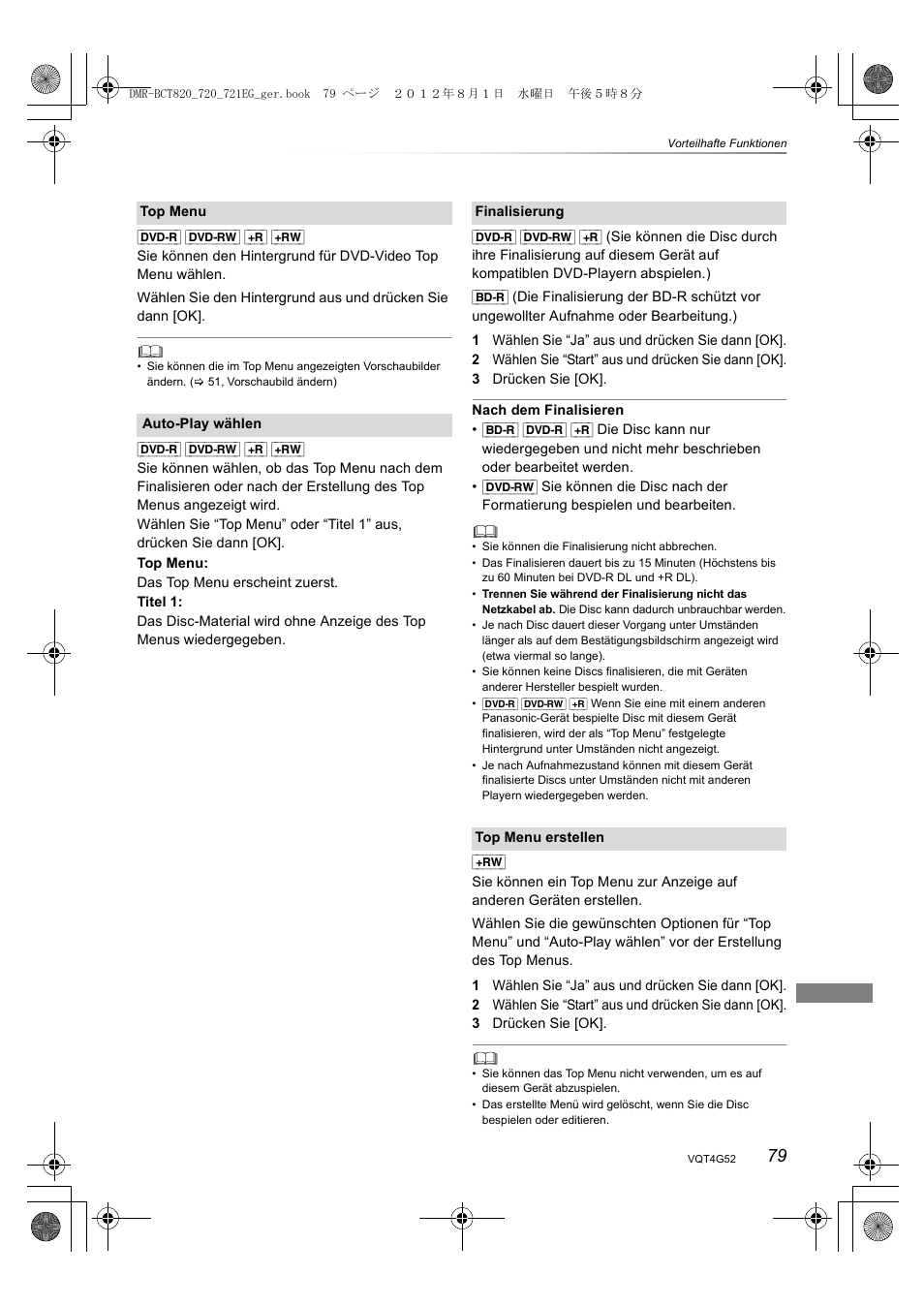 Panasonic DMRBCT720EG User Manual | Page 79 / 128