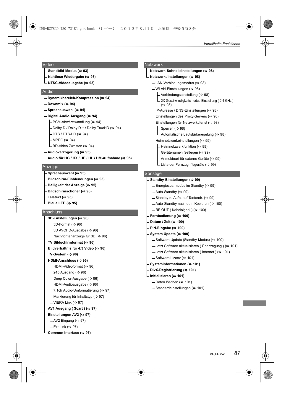 Panasonic DMRBCT720EG User Manual | Page 87 / 128