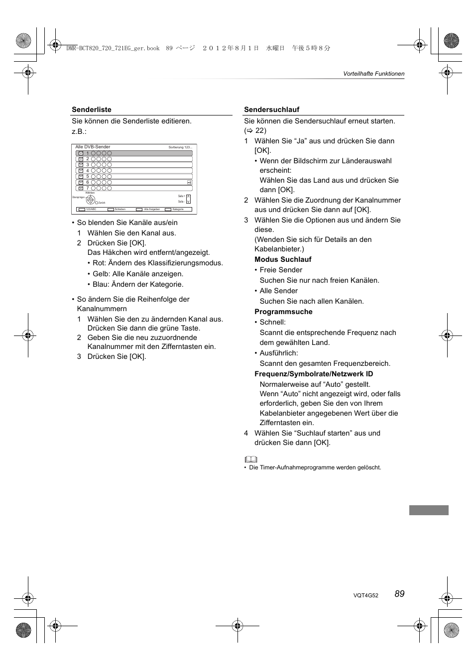 Panasonic DMRBCT720EG User Manual | Page 89 / 128