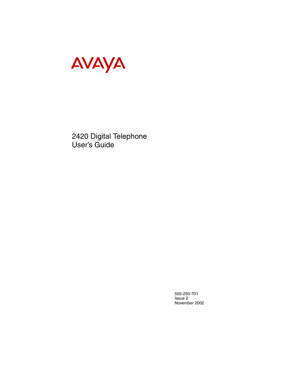 Avaya 555-250-701 User Manual | 56 pages