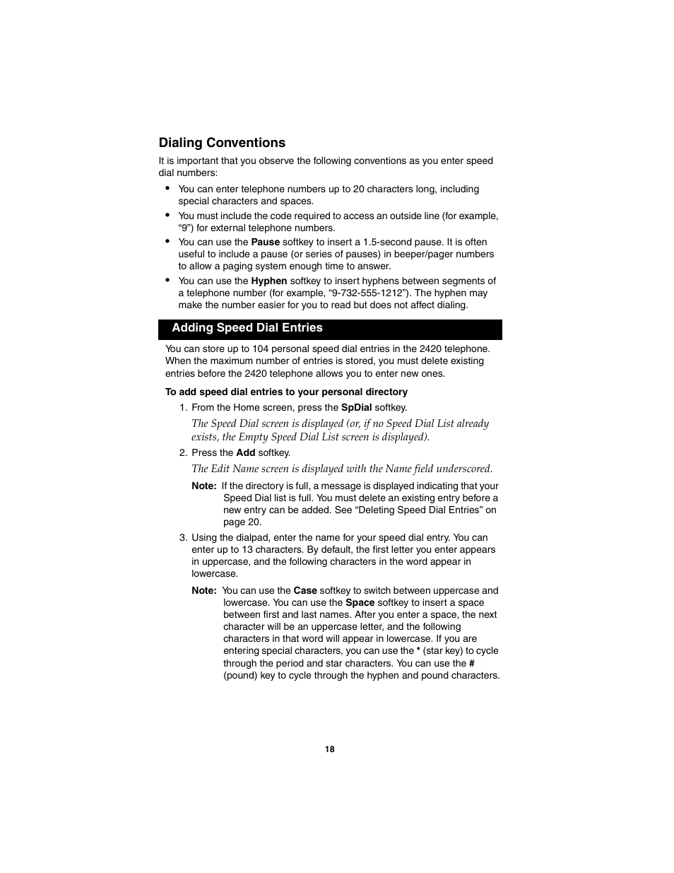 Dialing conventions | Avaya 555-250-701 User Manual | Page 22 / 56