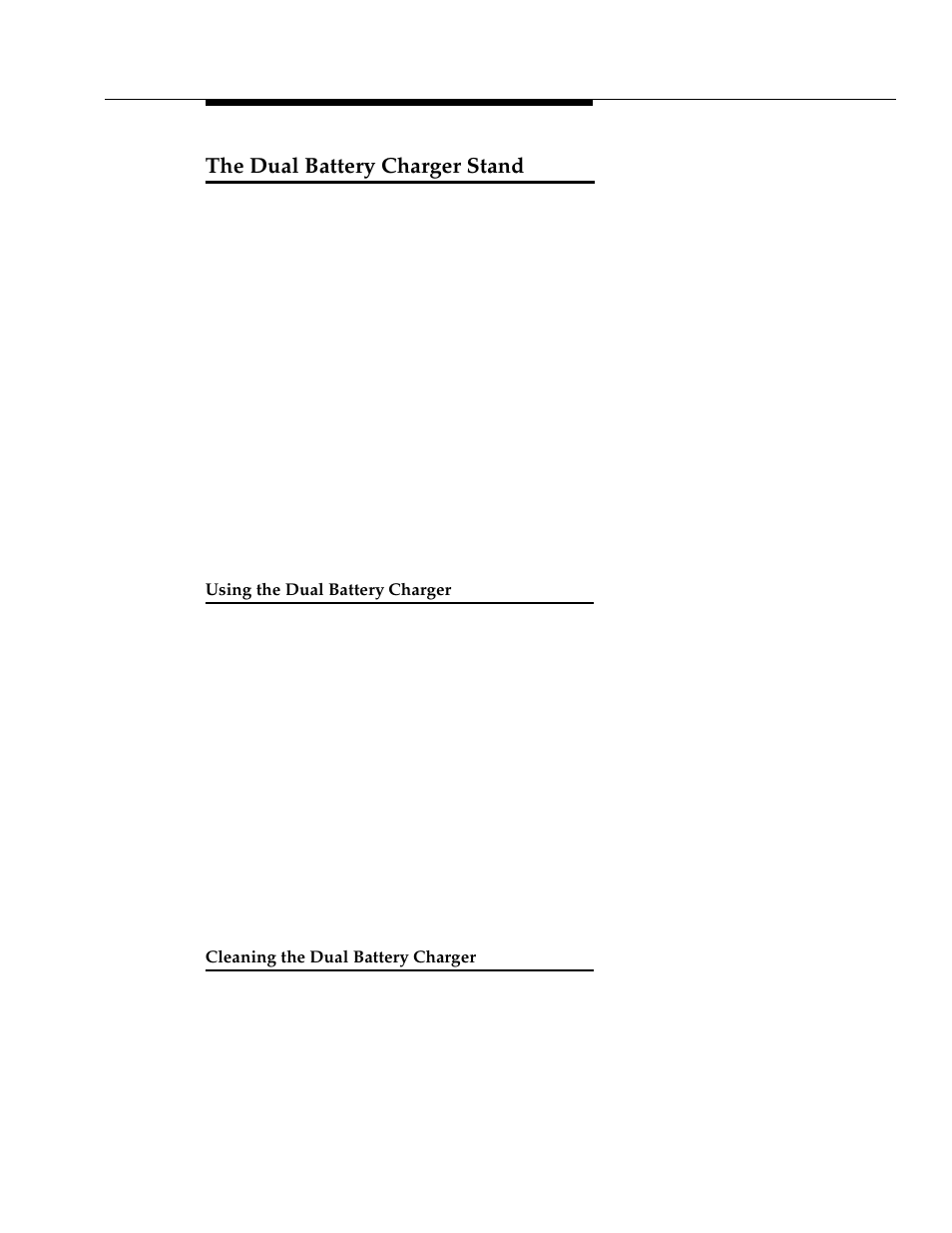 The dual battery charger stand, Using the dual battery charger, Cleaning the dual battery charger | Avaya 3606 User Manual | Page 15 / 16