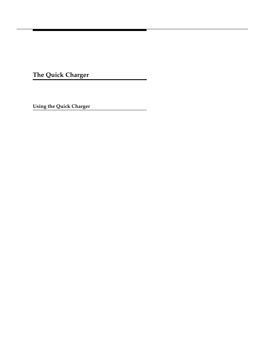 The quick charger, Using the quick charger | Avaya 3606 User Manual | Page 16 / 16