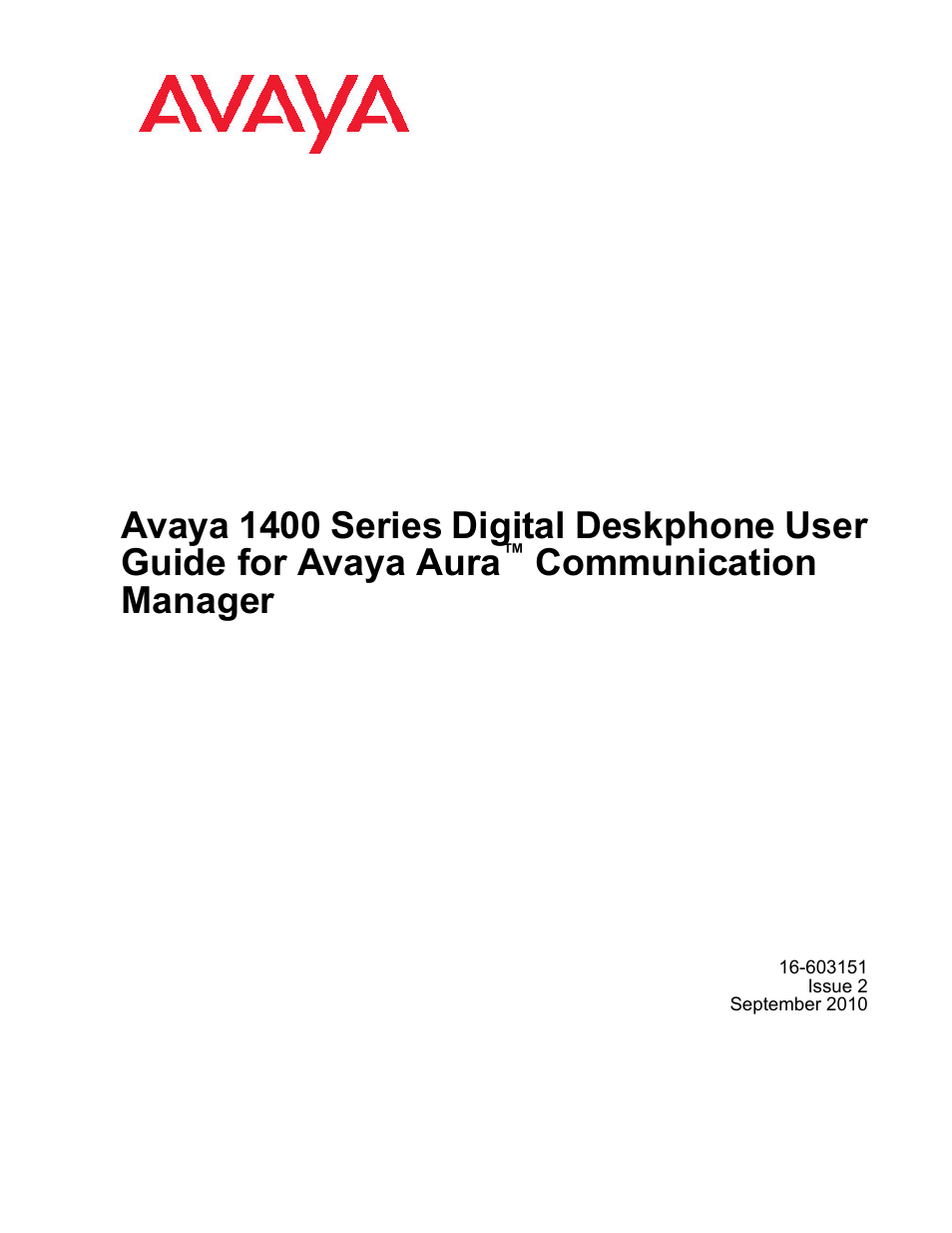 Avaya 1400 Series User Manual | 50 pages