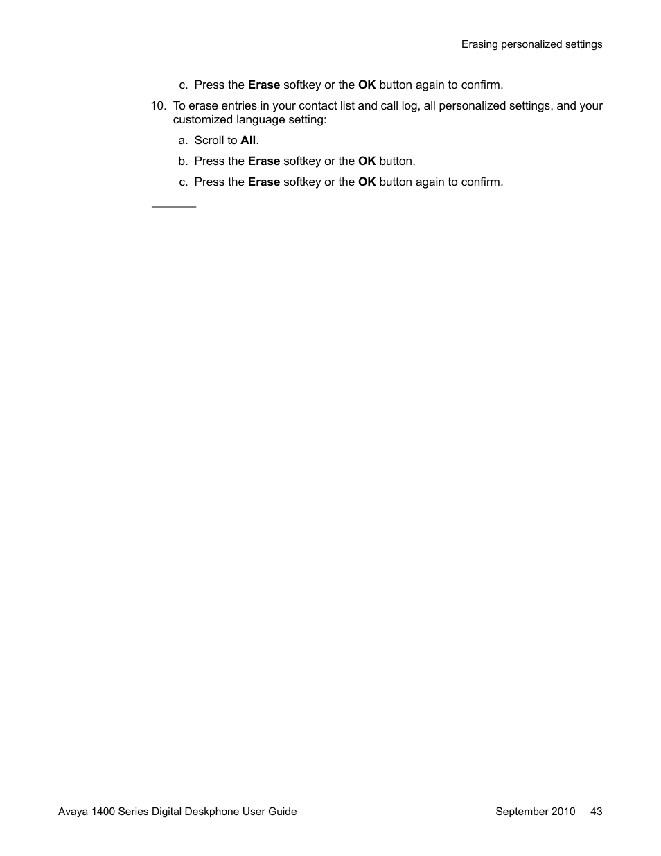 Avaya 1400 Series User Manual | Page 43 / 50