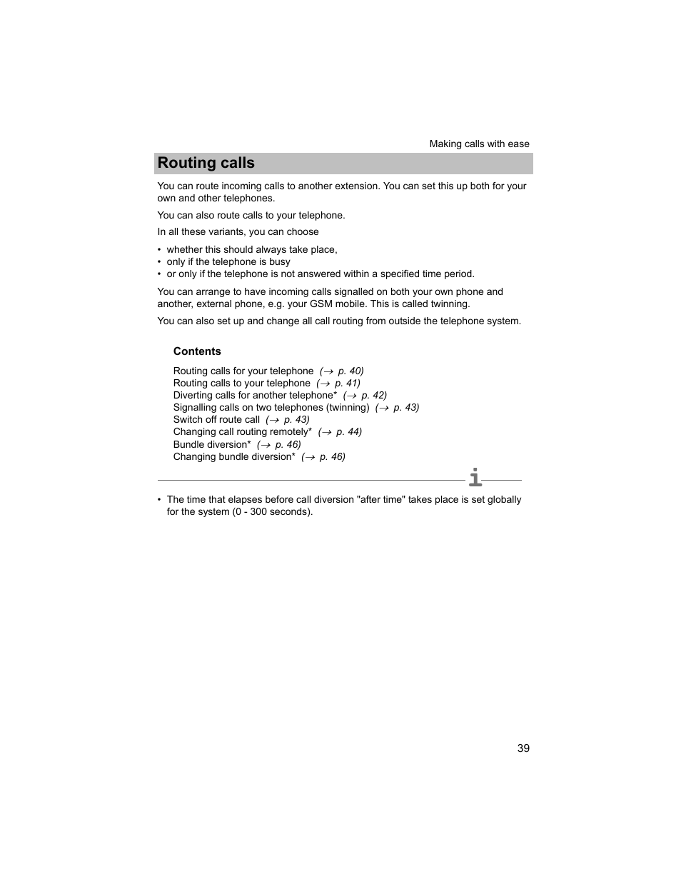 Routing calls | Avaya T3 (IP) Compact User Manual | Page 39 / 137