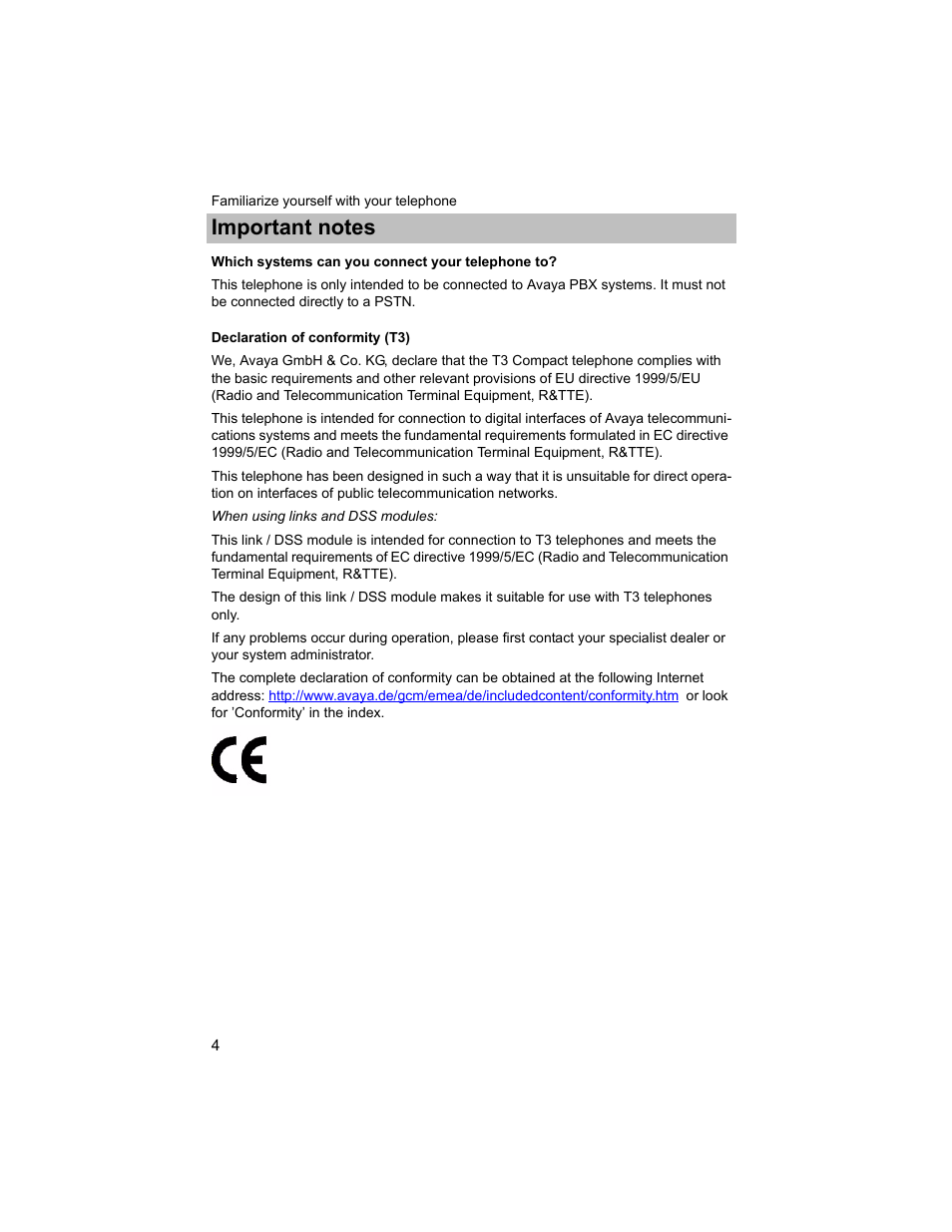 Avaya T3 (IP) Compact User Manual | Page 4 / 137