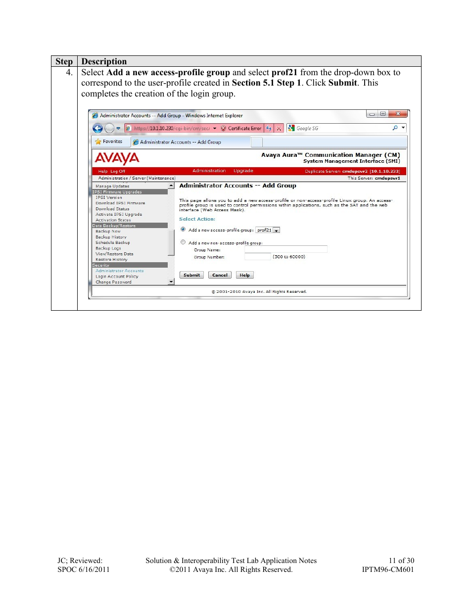 Avaya IPTM96-CM601 User Manual | Page 11 / 30