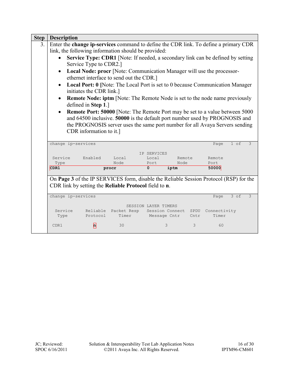 Avaya IPTM96-CM601 User Manual | Page 16 / 30