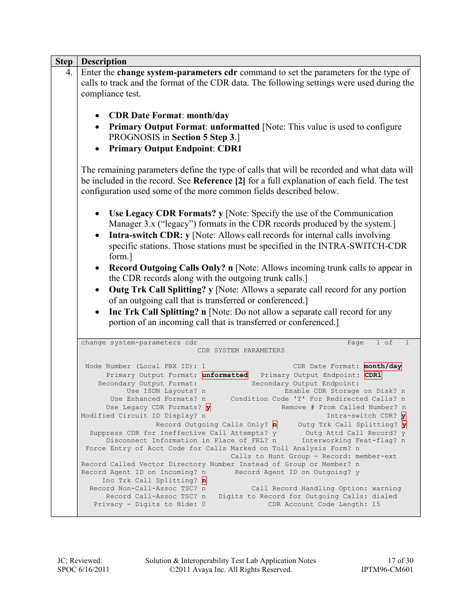 Avaya IPTM96-CM601 User Manual | Page 17 / 30